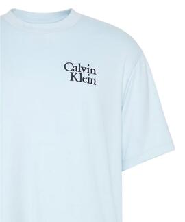 CAMISETA CK RESORT RELAXED FIT CELESTE