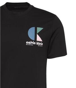 CAMISETA CK TERRY REGULAR FIT NEGRA