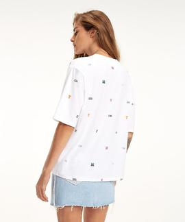 TJW AOP TOMMY EMBROIDERED TEE CLASSIC WHITE