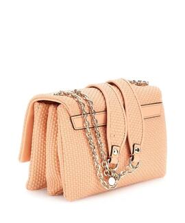 MINI BANDOLERA PHAEDRA ECOPIEL TRENZADA MELOCOTÓN