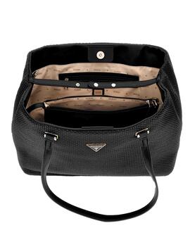 BOLSO SHOPPER PHAEDRA ECOPIEL TRENZADA NEGRA
