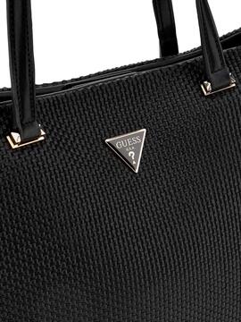 BOLSO SHOPPER PHAEDRA ECOPIEL TRENZADA NEGRA