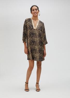 KURTA VESTIDO CORTO ANIMAL PRINT