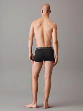 BOXER TRUNK MID RISE 3 PACK MICRO STRETCH MICROFIBRA NEGRA