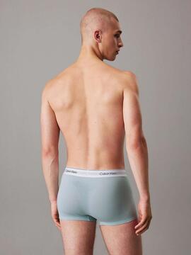 BOXER TRUNK LOW RISE 3 PACK ICON COTTON STRETCH GLACIER
