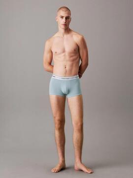 BOXER TRUNK LOW RISE 3 PACK ICON COTTON STRETCH GLACIER