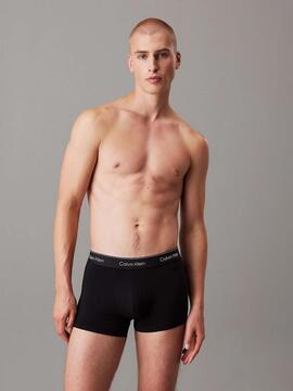 BOXER TRUNK LOW RISE 3 PACK ICON COTTON STRETCH NEGRO