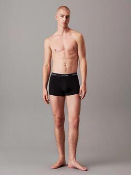BOXER TRUNK LOW RISE 3 PACK ICON COTTON STRETCH NEGRO