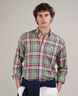 CAMISA TARTÁN VERDE