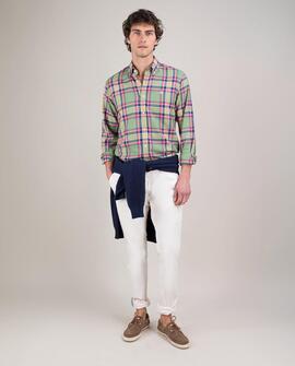 CAMISA TARTÁN VERDE