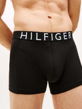PACK DE 3 CALZONCILLOS BOXER TRUNK NEGROS CON CINTURA A CONT