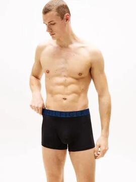 PACK DE 3 CALZONCILLOS BOXER TRUNK NEGROS CON CINTURA AL CON
