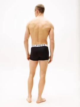 PACK DE 3 CALZONCILLOS BOXER TRUNK NEGROS CON CINTURA AL CON