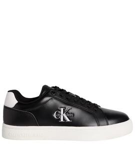 ZAPATILLAS CK CLASSIC CUPSOLE NEGRAS CON MONOGRAMA GRABADO A