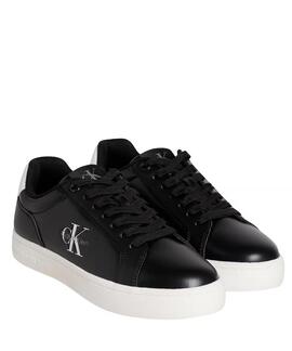 ZAPATILLAS CK CLASSIC CUPSOLE NEGRAS CON MONOGRAMA GRABADO A