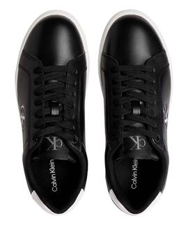 ZAPATILLAS CK CLASSIC CUPSOLE NEGRAS CON MONOGRAMA GRABADO A