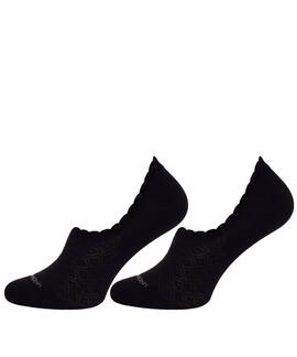 PIMKIES DE MUJER CK FOOTIE HIGH CUT 2 PARES NEGROS