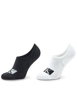 PIMKIES DE HOMBRE CK FOOTIE HIGH CUT 2 PARES BLANCO Y NEGRO
