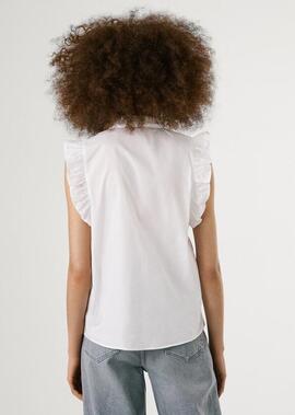 BLUSA LILE REGULAR FIT CON VOLANTES 800 WHITE