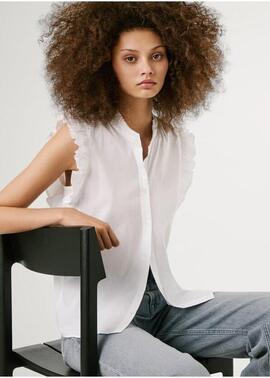 BLUSA LILE REGULAR FIT CON VOLANTES 800 WHITE