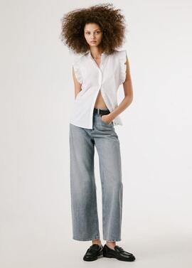 BLUSA LILE REGULAR FIT CON VOLANTES 800 WHITE