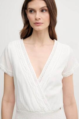VESTIDO CORTO DEA REGULAR FIT 808 MOUSSE WHITE