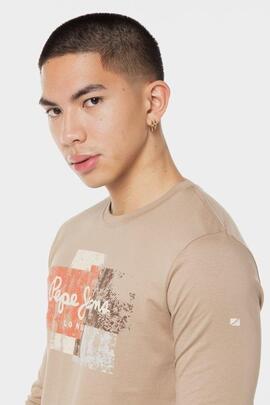 CAMISETA MANGA LARGA SCOTTY SLIM FIT CAMEL