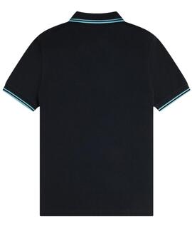 POLO TWIN TIPPED M3600 Y60 NAVY / MINT BLUE / MINT BLUE