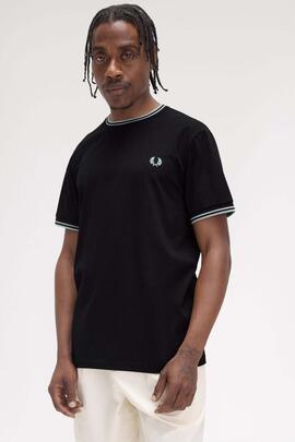 CAMISETA TWIN TIPPED M1588 Q46 BLACK  SILVERBLUE