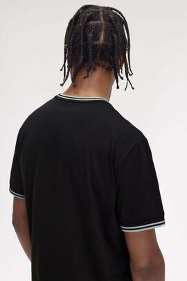 CAMISETA TWIN TIPPED M1588 Q46 BLACK  SILVERBLUE