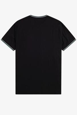 CAMISETA TWIN TIPPED M1588 Q46 BLACK  SILVERBLUE