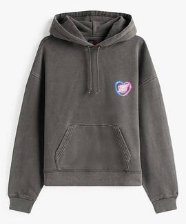 SUDADERA HOLGADA CON CAPUCHA NEON BOXY NEGRO FADE OUT