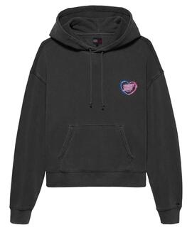 SUDADERA HOLGADA CON CAPUCHA NEON BOXY NEGRO FADE OUT