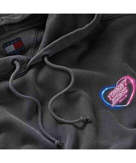 SUDADERA HOLGADA CON CAPUCHA NEON BOXY NEGRO FADE OUT