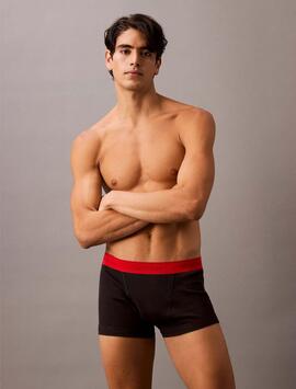 PACK DE 3 CALZONCILLOS BOXER TRUNK NEGROS CON CINTURA A CONT