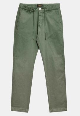PANTALÓN JOGGER LIGERO CON CORDÓN VERDE CAQUI