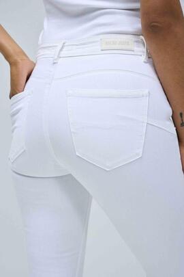 PANTALÓN VAQUERO FAITH PUSH IN CROPPED SKINNY BLANCO