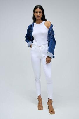 PANTALÓN VAQUERO FAITH PUSH IN CROPPED SKINNY BLANCO
