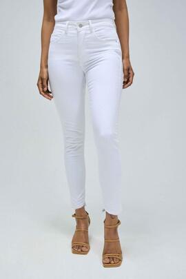 PANTALÓN VAQUERO FAITH PUSH IN CROPPED SKINNY BLANCO