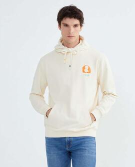SUDADERA CON CAPUCHA DESIERTO BLANCO ROTO