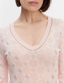 JERSEY ROSIE ESCOTE PICO CON LOGOTIPO 4G ROSA