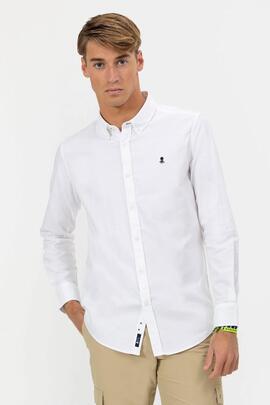 CAMISA OXFORD CUELLO BOTÓN BLANCA