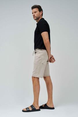 BERMUDA JOGGER S-ACTIV WASHED COLORS BEIGE