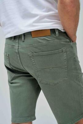 BERMUDA JOGGER S-ACTIV WASHED COLORS VERDE CAQUI