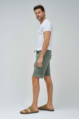 BERMUDA JOGGER S-ACTIV WASHED COLORS VERDE CAQUI