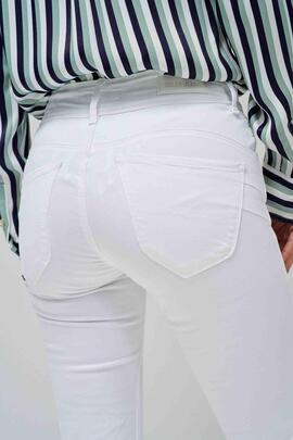 PANTALÓN VAQUERO SECRET SLIM HIGH RISE PUSH IN BLANCO