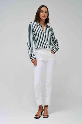 PANTALÓN VAQUERO SECRET SLIM HIGH RISE PUSH IN BLANCO
