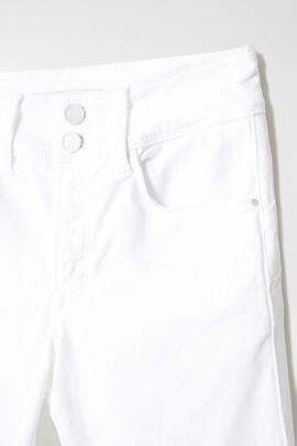 PANTALÓN VAQUERO SECRET SKINNY FIT HIGH RISE PUSH IN BLANCO