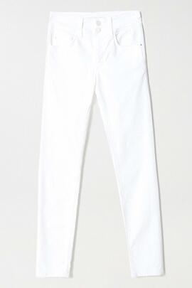 PANTALÓN VAQUERO SECRET SKINNY FIT HIGH RISE PUSH IN BLANCO