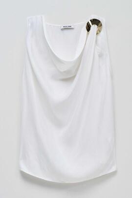 TOP DRAPEADO BEIGE CLARO